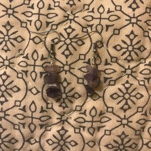 Purple Beaded Earrings